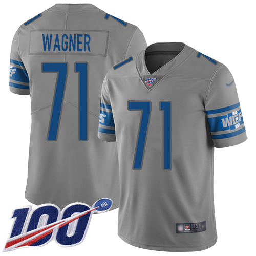 Detroit Lions Limited Gray Men Ricky Wagner Jersey NFL Football #71 100th Season Inverted Legend->youth nfl jersey->Youth Jersey